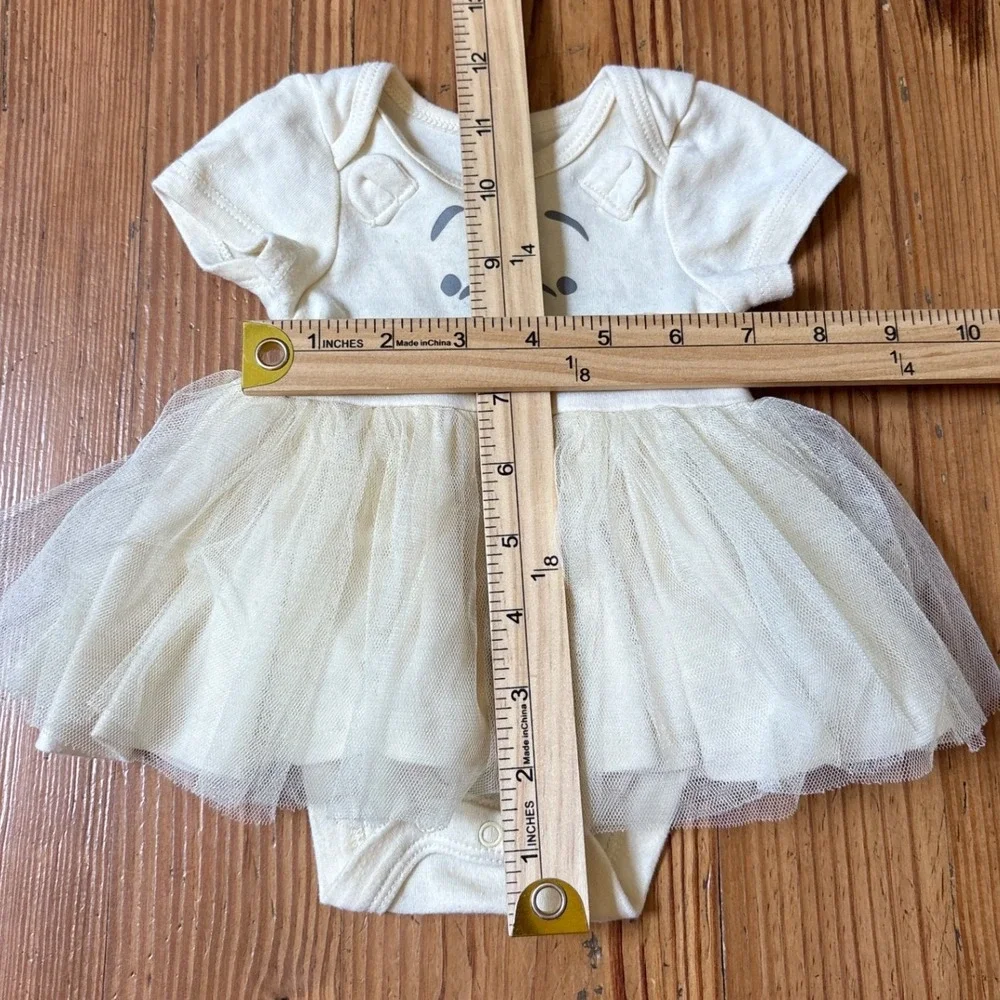 Disney Winnie the Pooh Tutu Bodysuit Dress Kids Cream Graphic‎ SIZE Newborn
